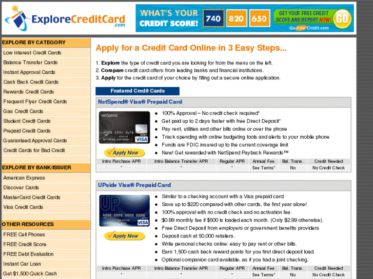 www.explorecreditcard.com