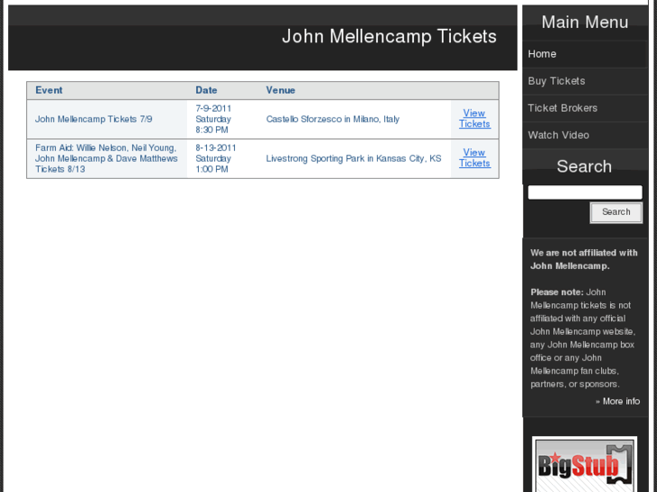 www.johnmellencamptickets.net