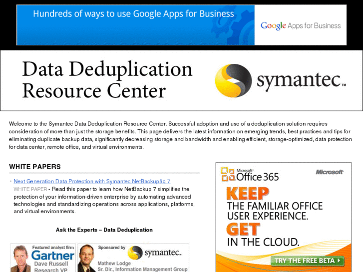 www.symantecdatadeduplication.com