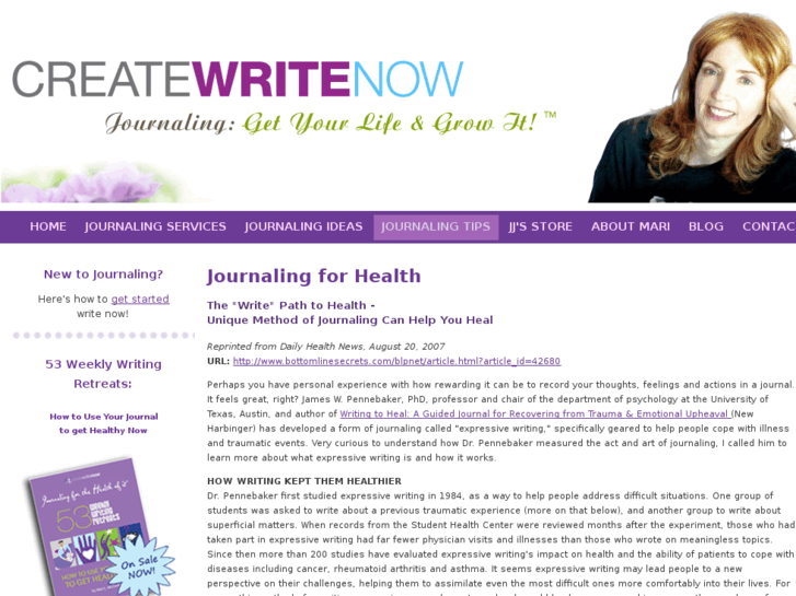 www.writingforthehealthofit.com