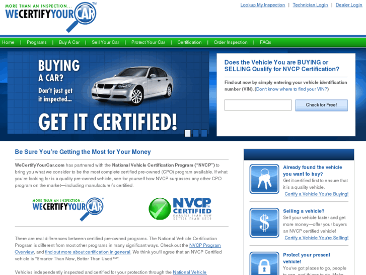 www.wecertifyyourcar.com