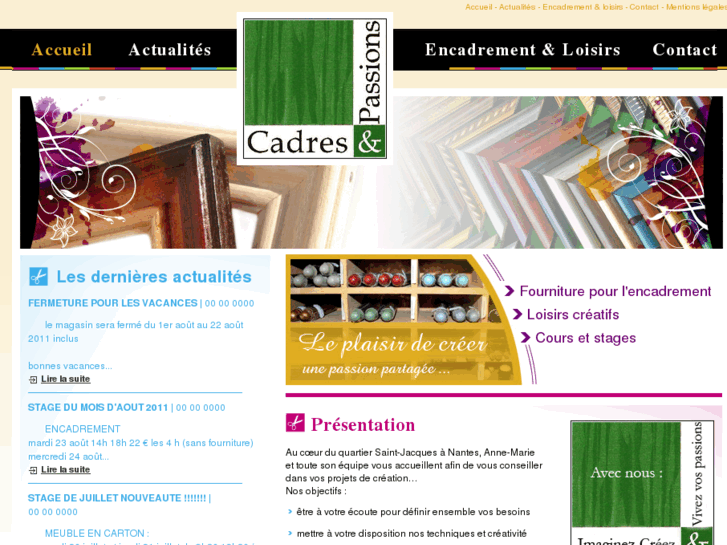 www.cadresetpassions-encadrement.com