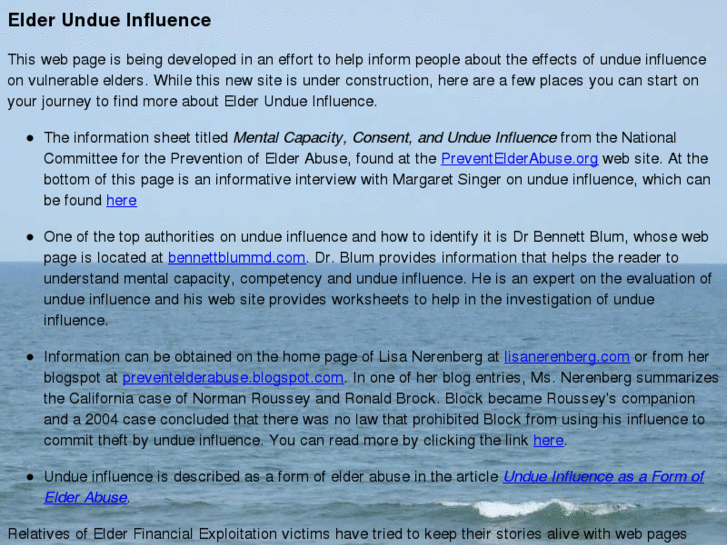 www.elderundueinfluence.com