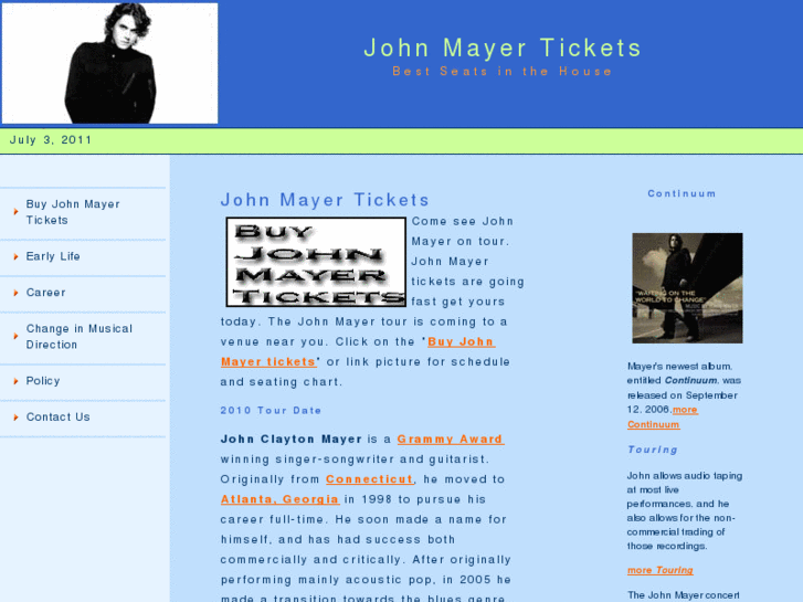 www.johnmayerticket.com