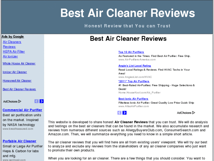 www.bestaircleanerreviews.com