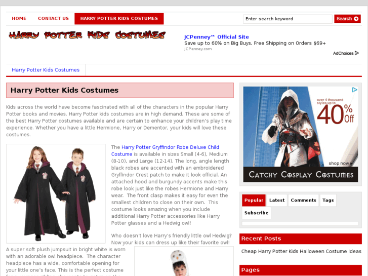 www.harrypotterkidscostumes.com