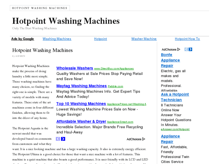 www.hotpointwashingmachines.net