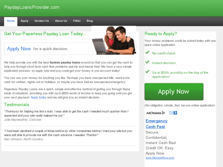 www.paydayloansprovider.com