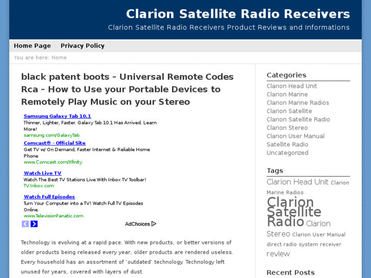 www.clarionsatelliteradio.info