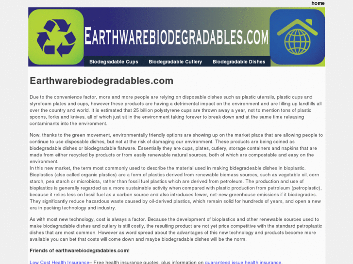 www.earthwarebiodegradables.com