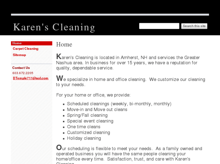 www.karens-cleaning.net