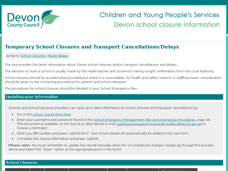www.devonschoolclosures.info