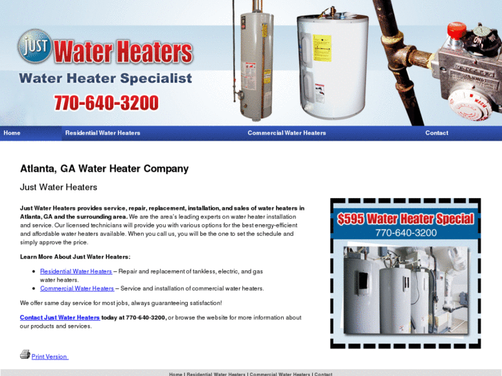 www.justwaterheatersga.com