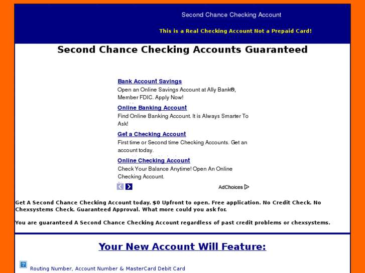 www.secondchancecheckingaccount.info