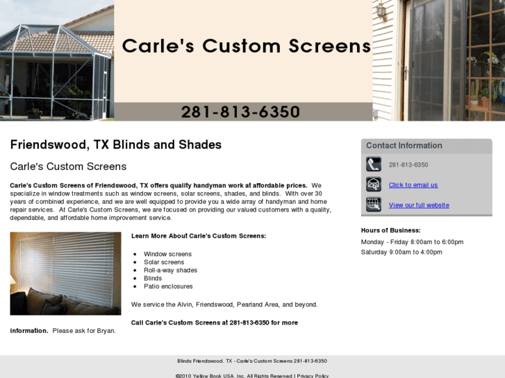 www.carlescustomscreens.com