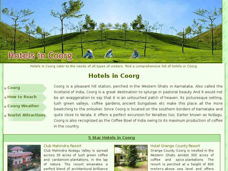 www.hotelsincoorg.net