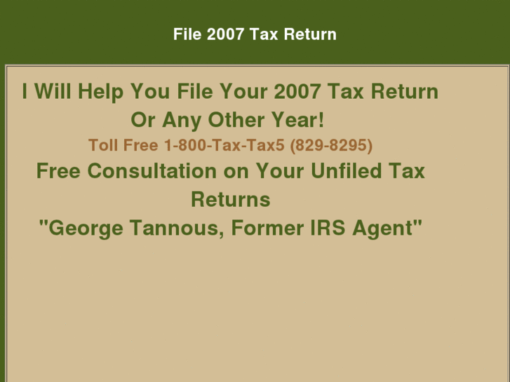 www.file2007taxreturn.com