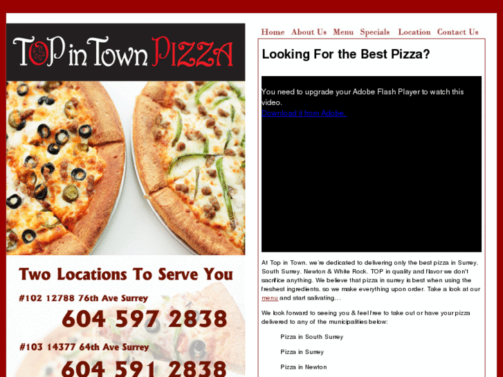 www.topintownpizza.com