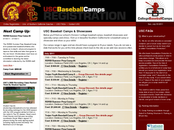 www.uscbaseballcamps.com