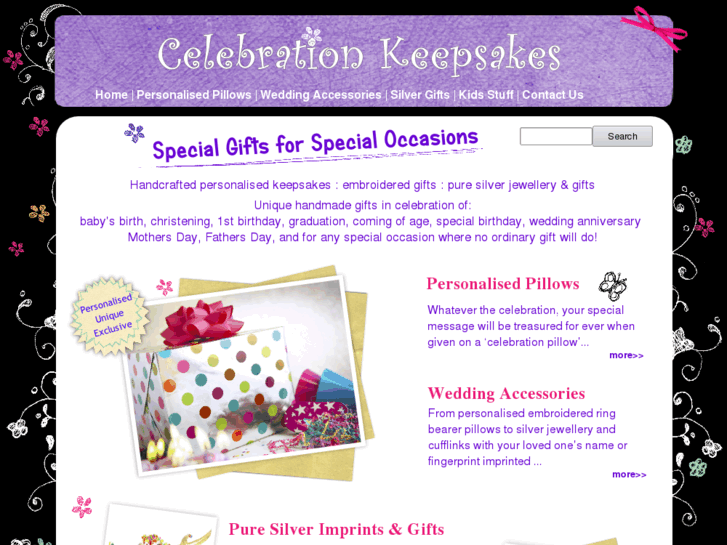 www.celebrationkeepsakes.com