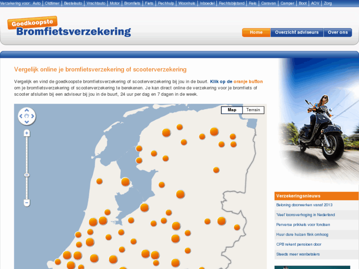 www.goedkoopste-bromfietsverzekering.nl