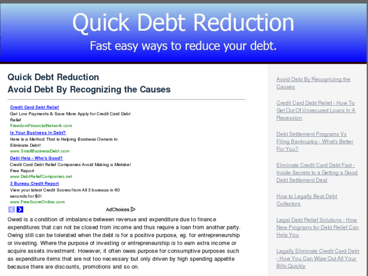 www.quickdebtreduction.info
