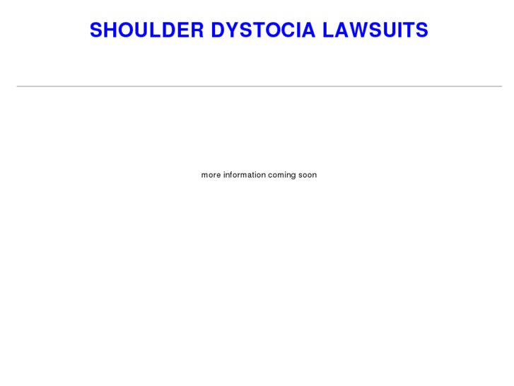 www.shoulderdystocialaw.org