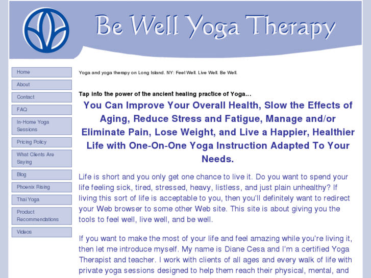 www.bewellyogatherapy.com