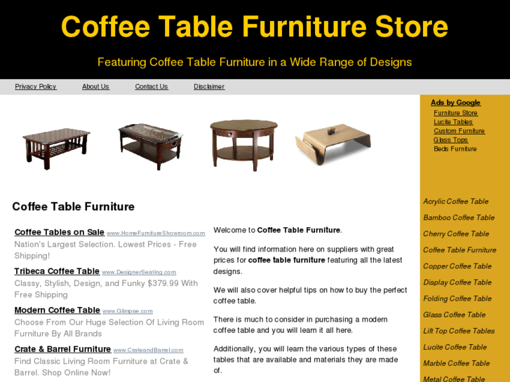 www.coffeetablefurniturestore.com