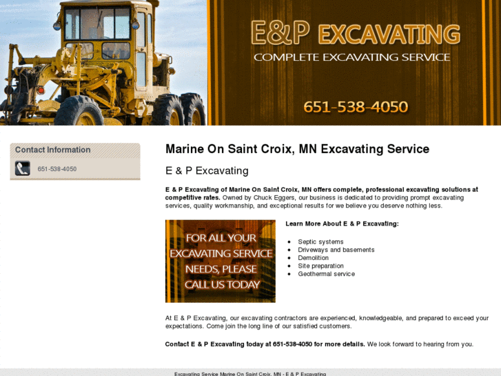 www.eandpexcavating.com