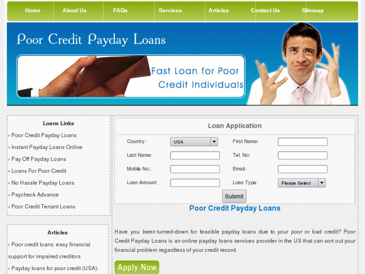 www.poorcreditpaydayloans.net