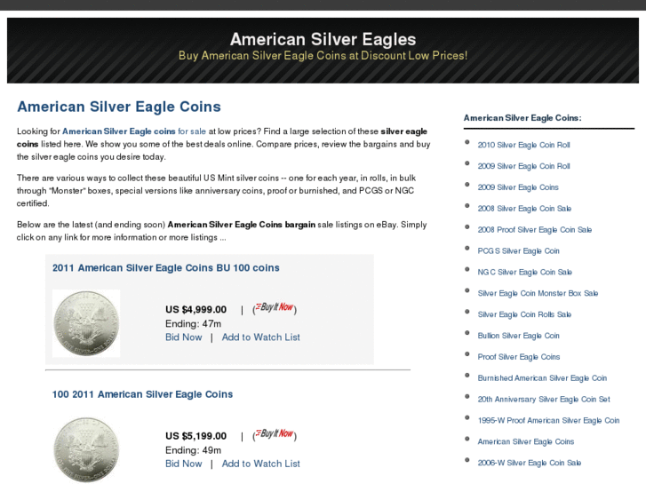 www.americansilvereaglessale.com