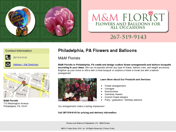 www.mandmflorists.com