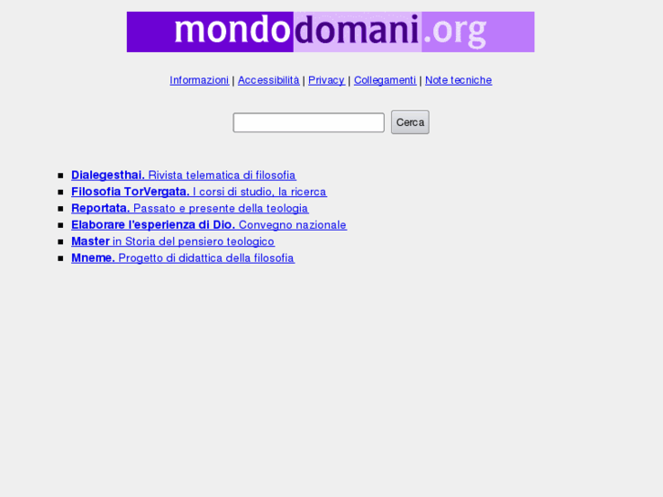 www.mondodomani.org