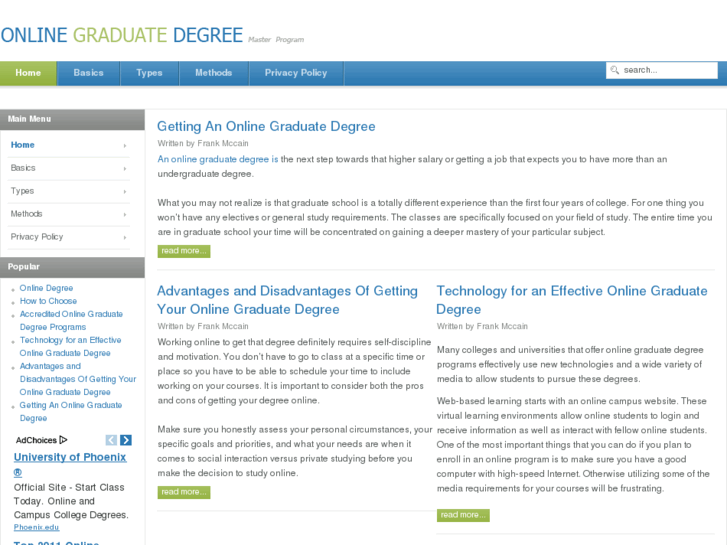 www.onlinegraduatedegree.org