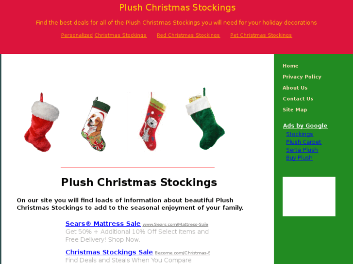 www.plushchristmasstockings.com