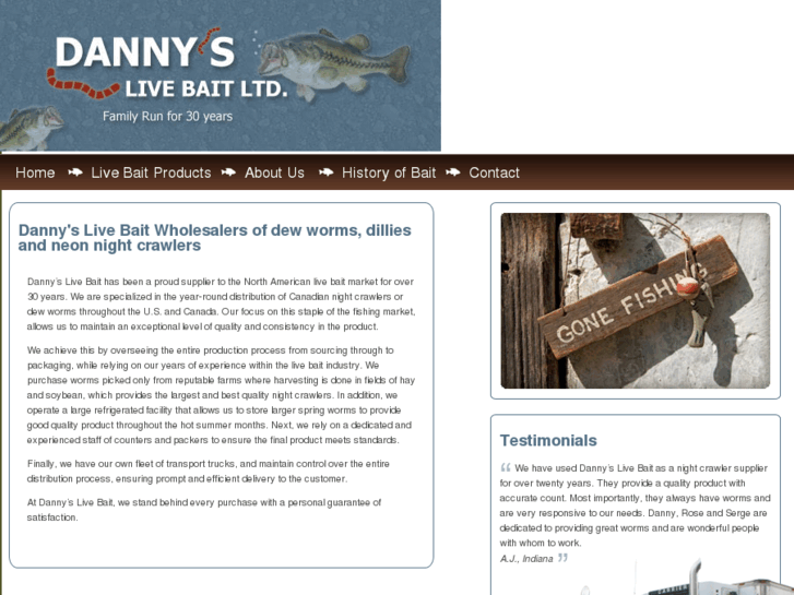 www.dannyslivebait.com