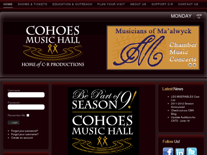 www.cohoesmusichall.com