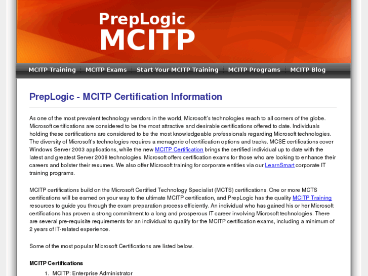 www.preplogic-mcitp.com