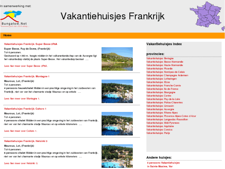 www.vakantiehuisjesfrankrijk.eu