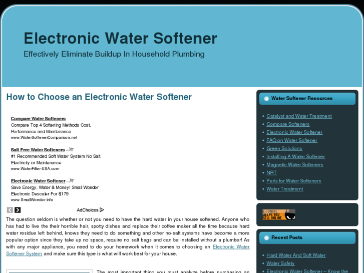 www.electronicwatersoftener.org