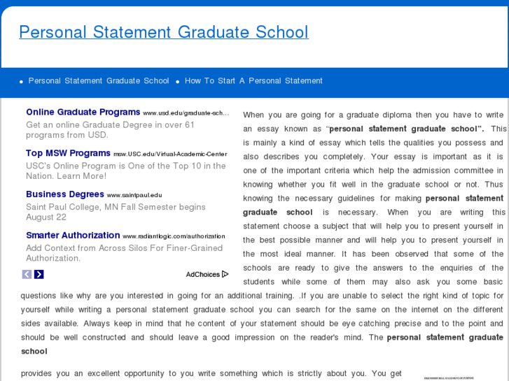 www.personalstatementgraduateschool.com