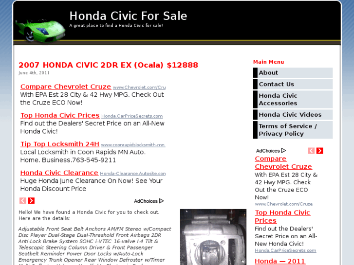 www.hondacivicforsale.net