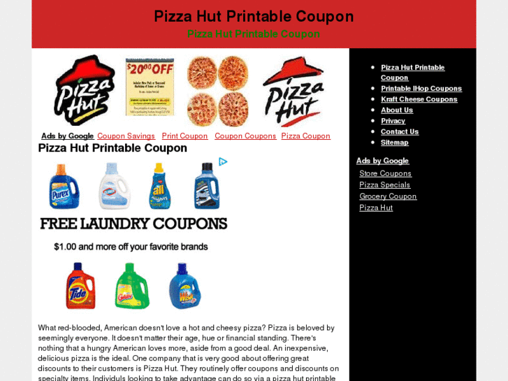 www.pizzahutprintablecoupon.com