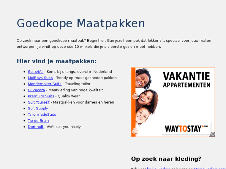 www.goedkopemaatpakken.nl