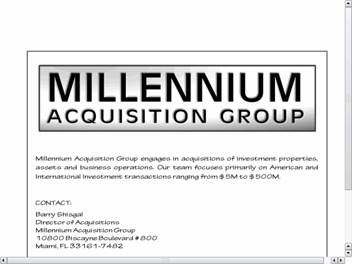 www.millenniumacquisitiongroup.com