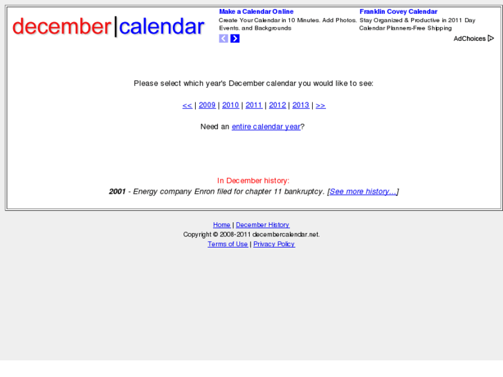 www.decembercalendar.net