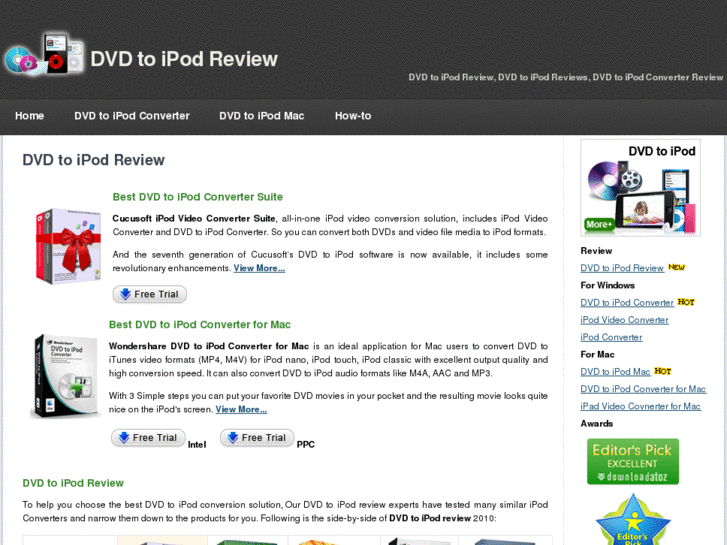 www.dvdtoipodreviews.com
