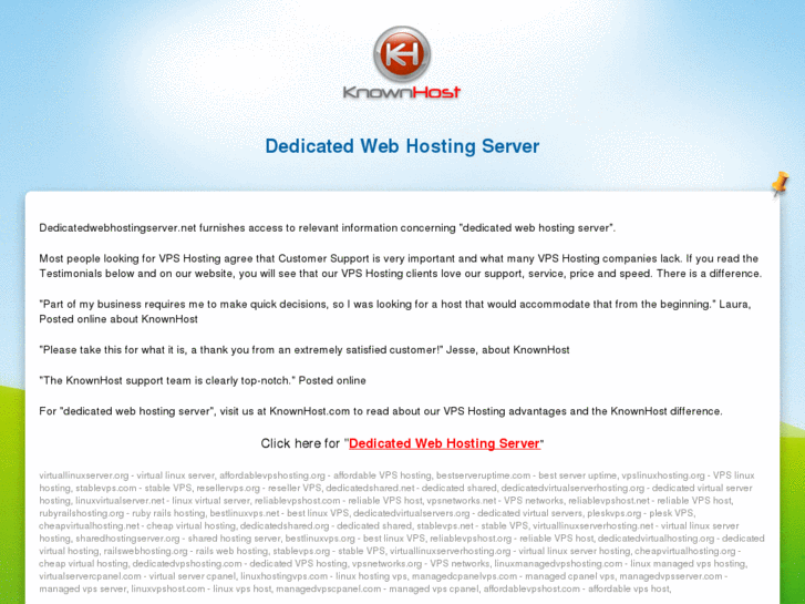 www.dedicatedwebhostingserver.net