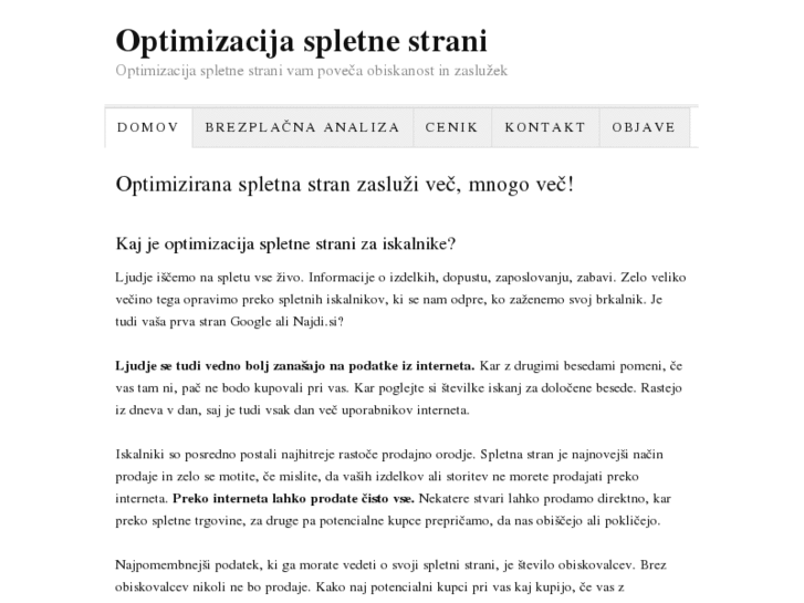 www.optimizacijaspletnestrani.com